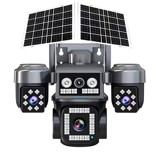 Image of Cybernautt X16A 4G Dual Solar Security Camera, 16MP Quad Lens, AI Human Detection, Dual Light Night Vision, Wire-Free, 10000mAh Battery, Two-Way Audio, Upto 128GB TF Card