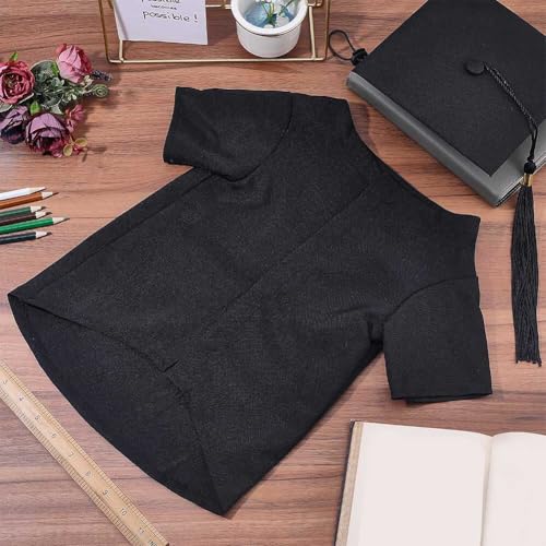 Disfraz graduación para perro con toga y gorro ajustable miniatura 3