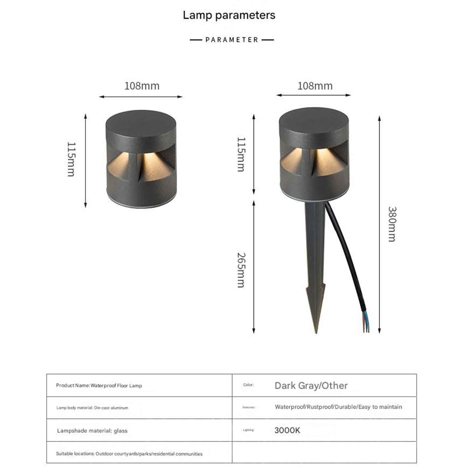 Zewnętrzne reflektory LED do oświetlenia krajobrazu, do hoteli, wille z trawnikiem, dziedzińce, 6 W AC 220 V/24 V, oświetlenie ścienne do drzew (ciepła biel, 6 W 24 V)