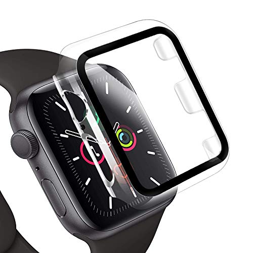 ZXK CO Kompatibel mit Apple Watch 38mm Hülle Serie 3 2 1 mit Panzerglas Displayschutz, Klare Schutzhülle Gehäuse für Apple Watch,Hartes Stoßfängergehäuse+HD Glasfolie Rundum Schutz Case für iWatch