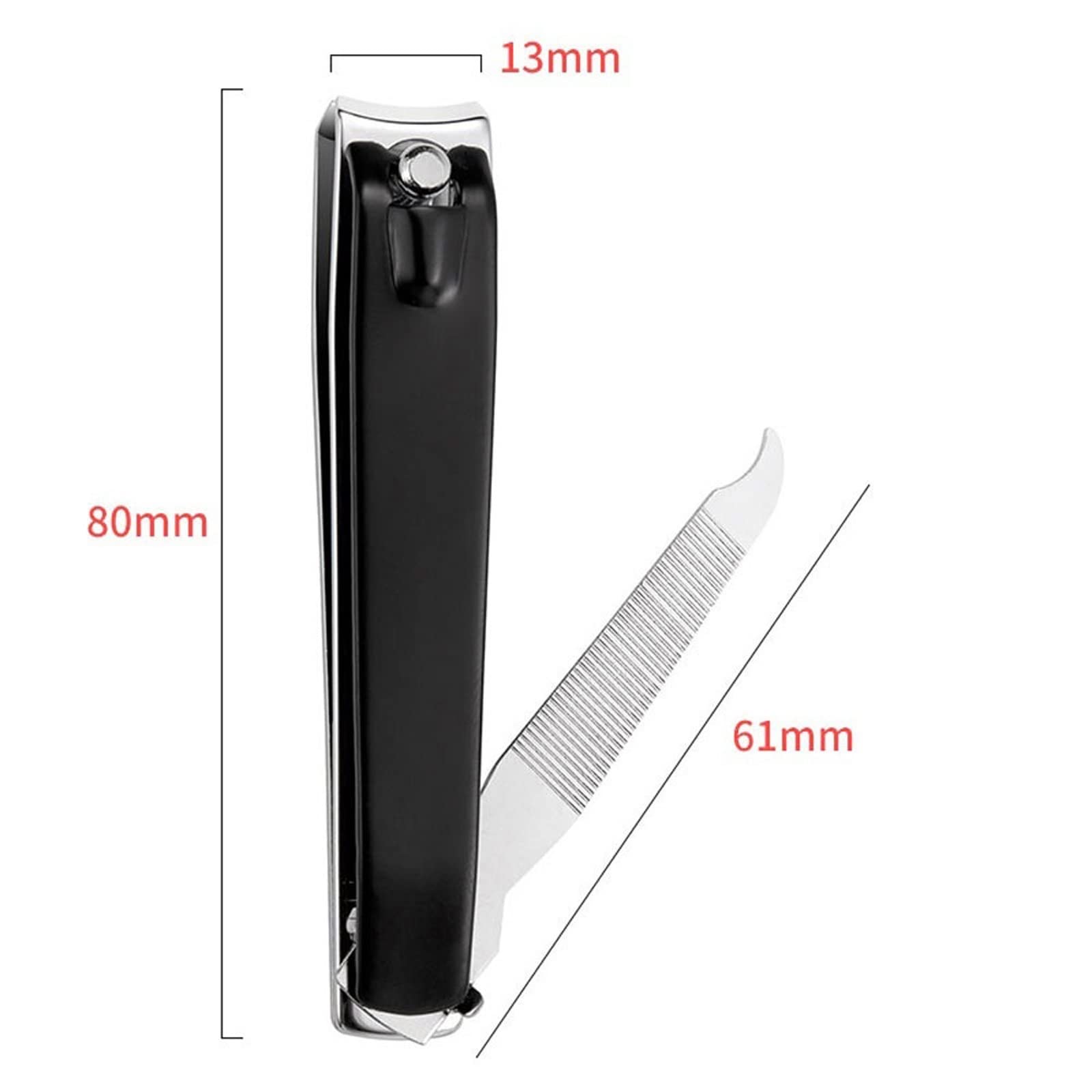 XIANGFAZJD Cortauñas 1 PCS Clipper de uñas de Acero Inoxidable, Conjunto de cortañas Grandes, Herramienta de decoración de uñas, Herramienta de Cuidado de uñas (Negro) (Size : Bevel)