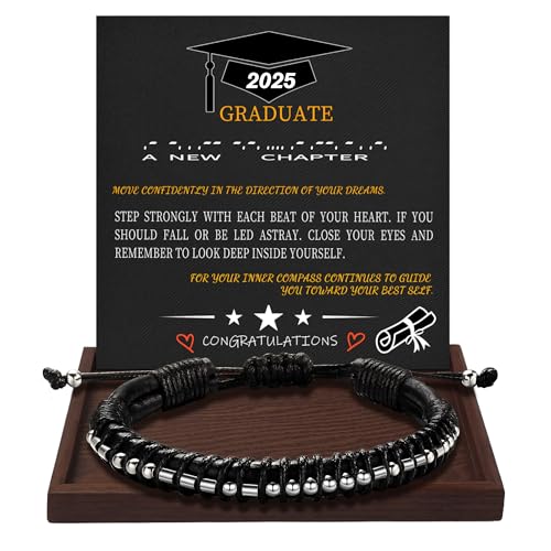 Inspirational Gifts for Men Morse Code Bracelets Mens Bracelets Graduation Gifts for Him Fathers Day Adjustable Leather Bracelet Motivational Birthday Annivesary Jewelry Stocking Stuffers for Men