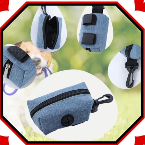 Kotbeutelspender für Hunde,2 Stück tragbare Hundekotbeutel-Halter,Pet Waste Rubbish Poop Bag Halter,Hundekotbeutel-Spender,Pet Poop Tasche Halter mit Reißverschluss,10 X 5 X 5 cm