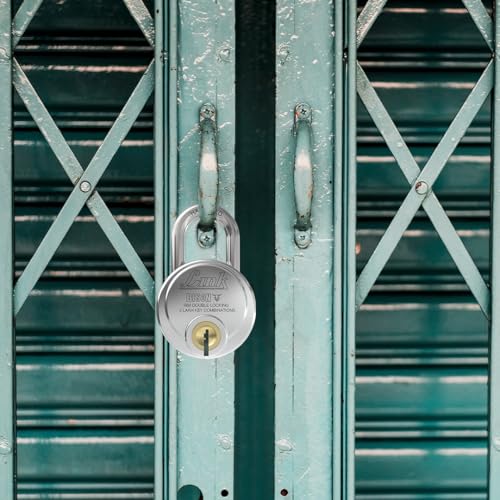 Image of Link Bison 68mm Heavy Duty Padlock | Lock for Home Door, Office, Shop, Travel | Hardened Steel Shackle, | Double Locking System | High Precision 4 Keys | 2 Lakh Key Combinations | 10 Years Warranty