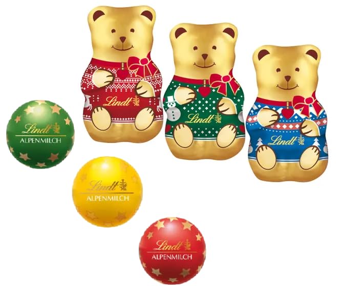 Christmas Mini Teddy and Mini Milk Chocolate Balls (Small))
