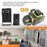 Huepar 3D Green Beam Self-Leveling Laser Level 3 x 360 Cross Line Three-Plane Leveling and Alignment Laser Level Tool and 67.72' Lightweight Extendable Tripod -Magnetic Pivoting Base GF360G & T16A