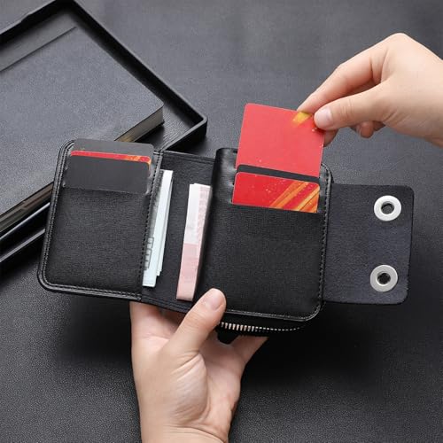 RFID Wallet for Women Accordion Card Holder 9 Card Slots Zipper Closure PU Leather Slim RFID Blocking Travel Organizer Secure Compact Wallet3