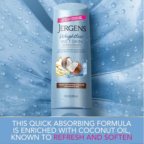 Jergens Wet Skin Body Moisturizer with Coconut Oil, In Shower Lotion for Dry Skin, Fast-Absorbing, Non-Sticky, Dermatologist Tested, 10 Oz, Pack of 3 - Image 6
