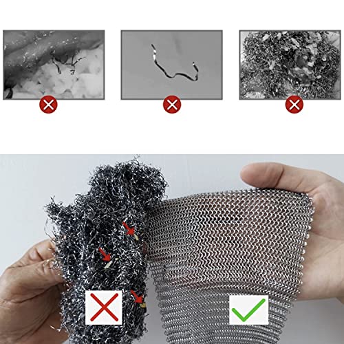 Image of Mesh Cast Iron Scrubber Fine Rings Welded Chainmail Scrubber for Cups, Skillet Cast Iron Cleaner (6 inchX6 inch)