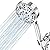 Shower Head, High Pressure 8 Mode 5'' Handheld Shower Heads with Stainless Steel Hose and Adjustable Overhead Bracket Handheld Spray Combo