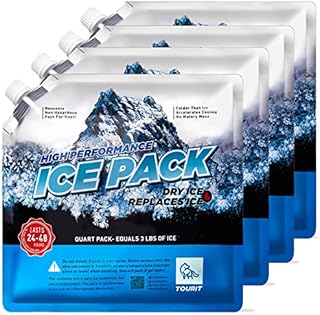 TOURIT Reusable Ice Packs for Coolers Long Lasting Cold Freezer Packs Cooler Ice Packs for Cooler Bag, Lunch Bags, Cooler Backpacks, Knee Injuries, Back Pain Relief
