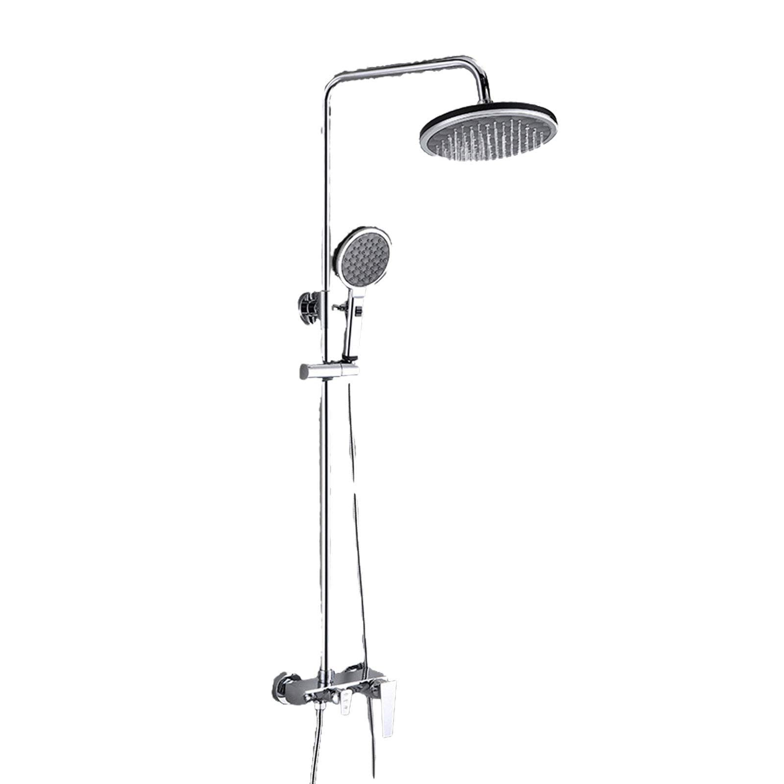 Ensemble de douche mural en laiton avec mitigeur réglable hauteur