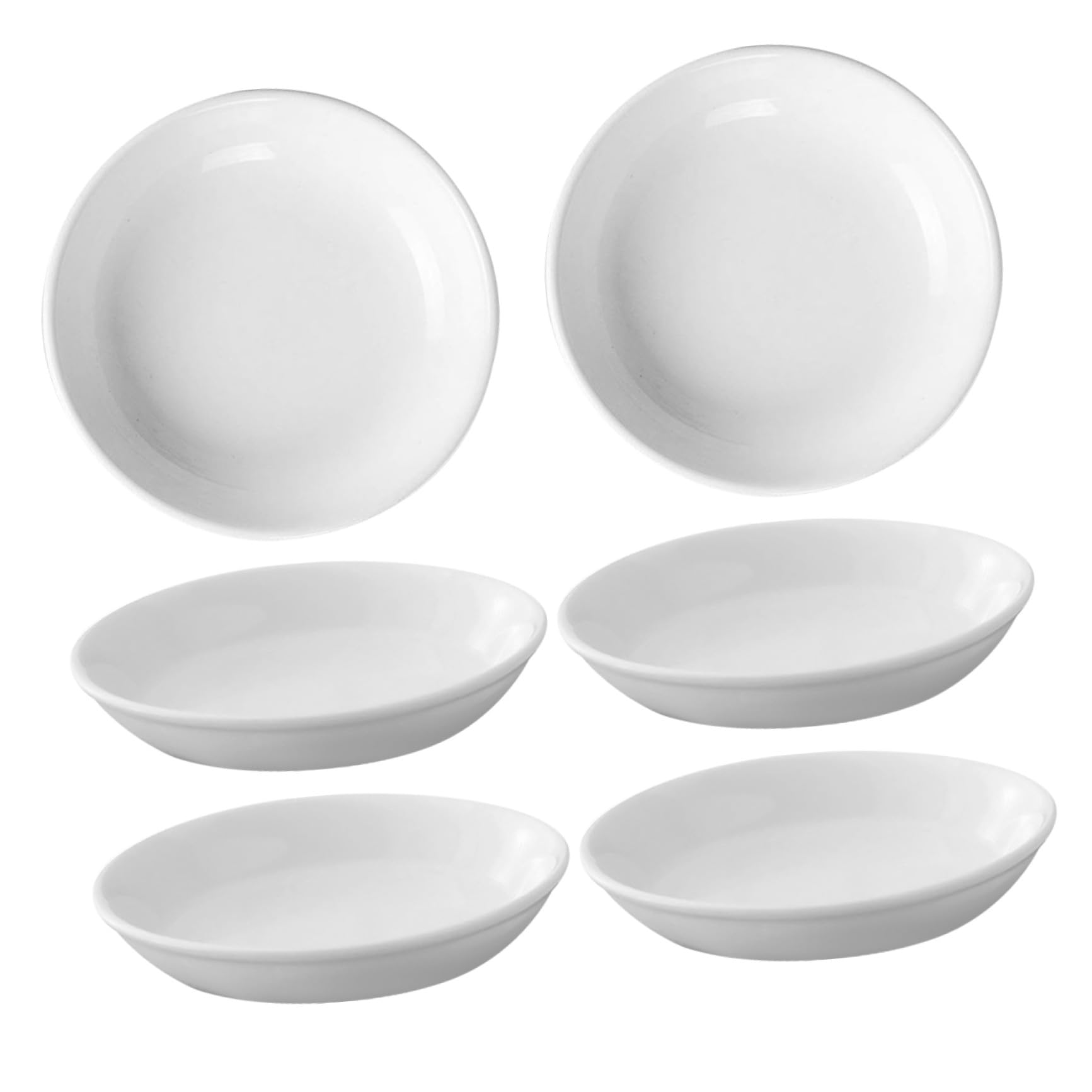 Plato Calentador de Cera de Cerámica Blanco OKUMEYR de 6 Piezas para Aroma de Velas