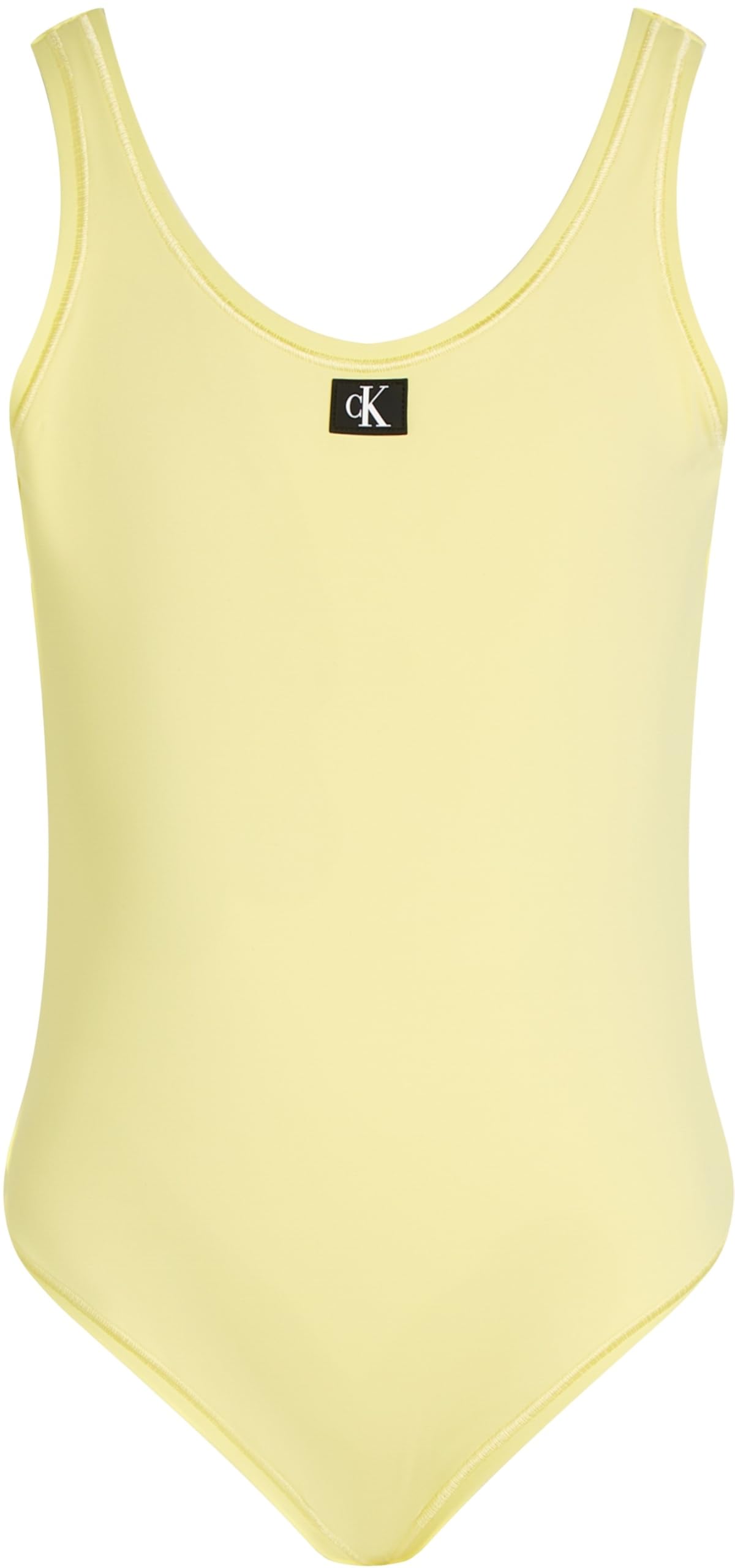 Calvin Klein Girls’ Backless Swimsuit, Yellow (Elfin Yellow), 12-14 Years