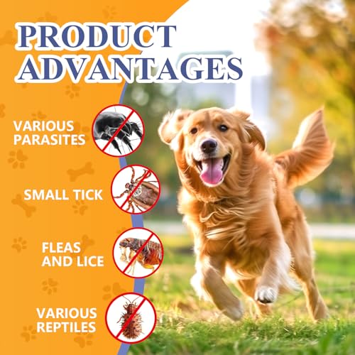 30ml Zeckenschutz für Hunde und Katzen, Effektiver Floh und Zeckenschutz mit Sofortwirkung, Einfache Anwendung mit Spot On, Ideal für Haushalt Pflege
