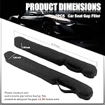 2026 New Car Seat Gap Filler 2 Pack,Leather Seat Gap Filler Strip with Fix Strap to Avoid Items from Falling,Universal Car Seats Gaps Plug Cars Interior Accessories - Image 2