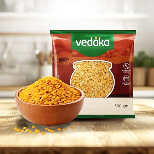 Image of Amazon Brand - Vedaka Unpolished Toor Dal | 500 G | Popular Toor Dal | Naturally Rich in Protein | Naturally Cholesterol Free