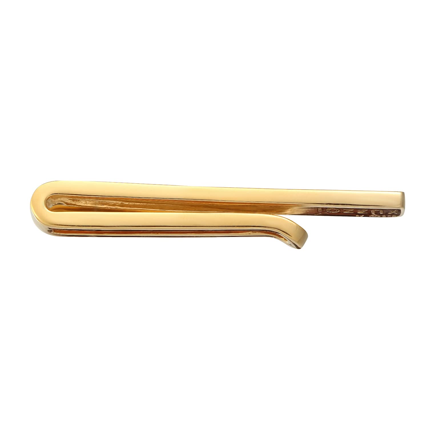 Kuzzoi Herren Krawattennadel mit Rillen Struktur, Krawattenklammer (5 mm) poliert für normale Krawatten, Krawattenschmuck für Männer im lässigen Look