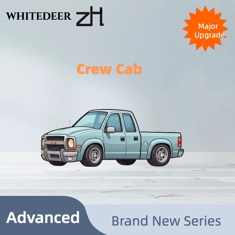 Fit for Chevrolet Silverado 1500/GMC Sierra 1500 Crew Cab 2019 2020 2021 2022 2023 2024; Advanced PC + Chrome Window Deflectors Rain Guards Side Window Visor 4-Pieces Tape-on 2.5mm Thickened………