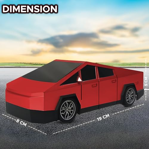 Image of NHR Tesla Cybertruck Remote Control Car for Kids 3-5 & 6-8 Years, 1:24 Scale RC Car with Rechargeable Battery, LED Lights & Remote Controller, Toy Car for Boys Girls Indoor Outdoor Gift (Red)
