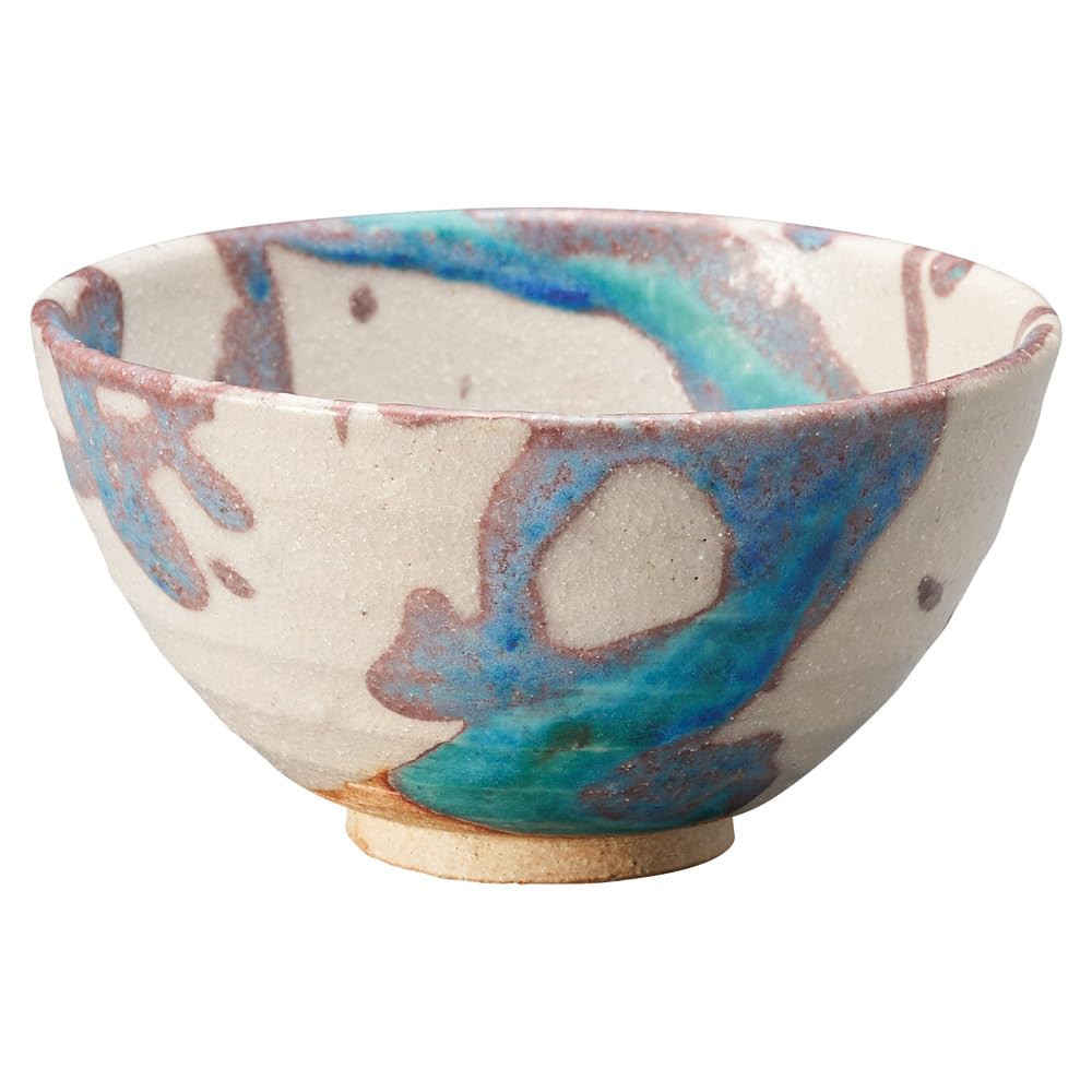 Shigaraki Ware Hechimon Rice Bowl Glacier White Handmade Ceramic 4.3in
