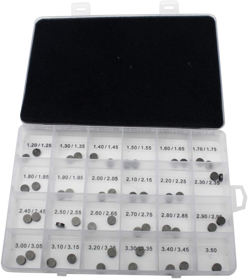 TOFR 47pcs 7.48mm Valve Shim Kit KX250F 2004-2018 Feeler Gauge for Kawasaki KLX300 KLX250 for Honda for Yamaha
