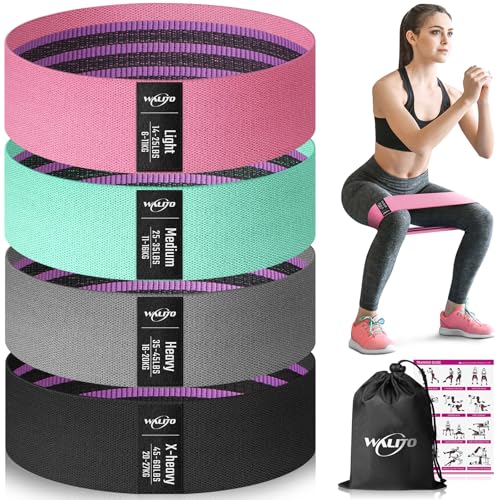 Image of Walito Resistance Bands for Legs and Butt,Exercise Bands Set Booty Bands Workout Bands Hip Bands Wide Sports Fitness Bands Stretch Resistance Loops Band Anti Slip Elastic (Set 2)