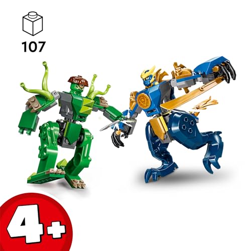 Image of LEGO NINJAGO Jay's Dragon Mech Fight - Mech Toy - Playset with 2 Minifigures - 71853