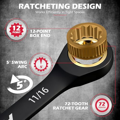 Premium 24-Piece Black Finish Wrench Set