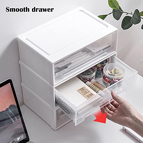 Tutata Small Desk Organizer, Stackable Drawers, Clear Desktop Storage Box For Craft, Stacking, Office And Home thumb #6