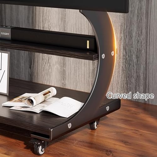 Soporte móvil para TV ajustable en altura blanco miniatura 6