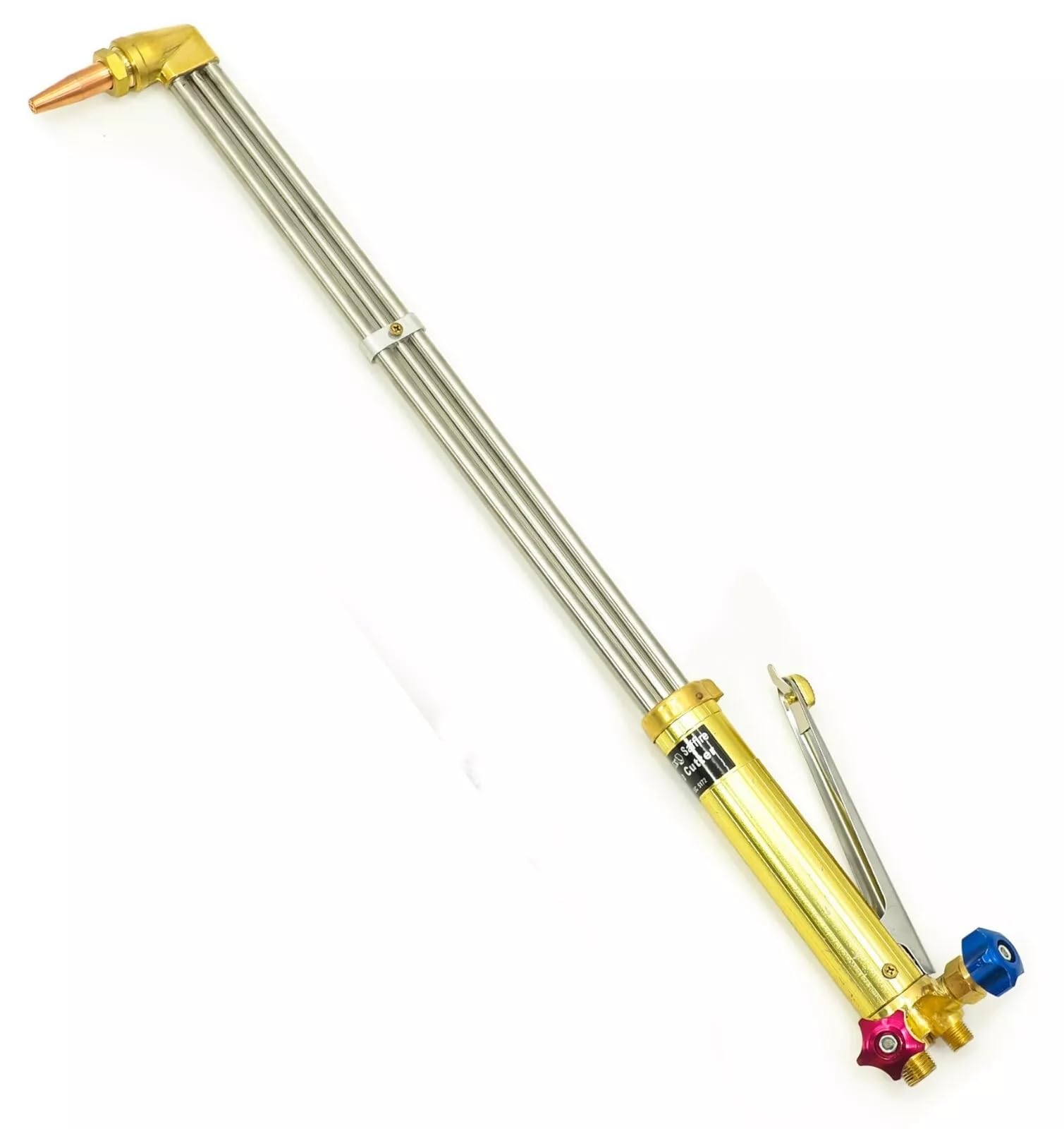 Schneidbrenner Set Acetylen Sauerstoff Brenner Set 65cm - Komplett Gasschneid-Set mit Druckminderer, 10m Doppelschlauch und Rückschlagventile für professionelles Schneiden 30-60mm