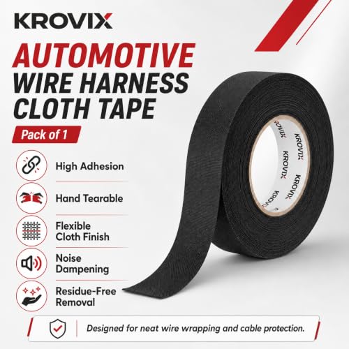 Image of Black Fabric Wire Harness Tape