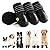 Hcpet Dog Boots Waterproof for Dog with Reflective Velcro Rugged Anti-Slip Sole and Skid-Proof Outdoor Paw Wear for Medium to Large Dogs 4Ps (Black, 6: 3.0"x2.6"(LW) for 52-65 lbs)