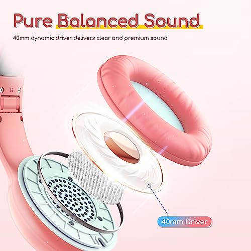Image of EarFun K1 Kids Headphones Wired with Mic, Volume Limit Headphones for Kids