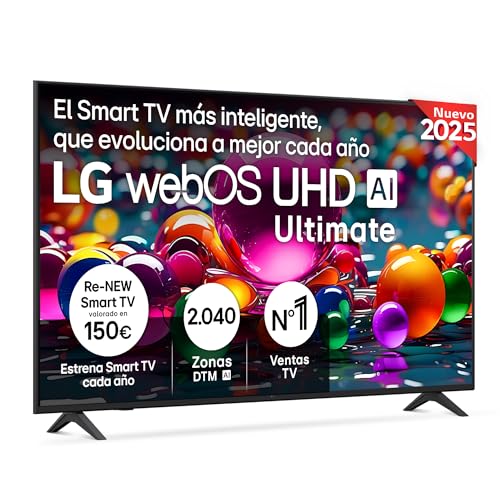 LG 65UA75006LA - TV 65', UHD 4K, WebOS 25, Ultimate IA, HDR10 Pro, Super Upscaling, Dolby Digital Plus, Google Assistant, Negro