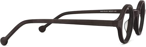 Miniatura 8 de Zeelool Gafas de bloqueo de luz azul redondas pequeñas vintage para hombres y mujeres gafas de acetato de grano de madera Arale FA0176, Fa0176-03