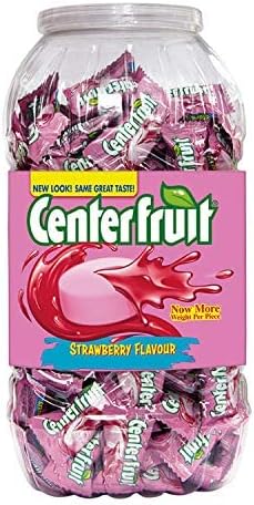 Center Fruit, Strawberry Flavour, Bubble Gum Jar, 595.2 g, 186 pc