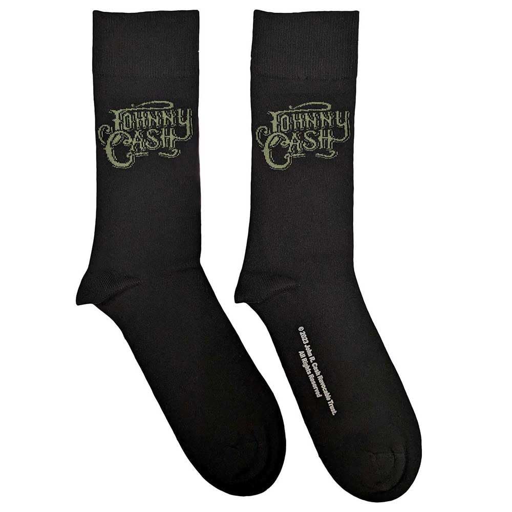 Johnny Cash Ankle Socks Text Logo (Uk Size 7-11) Size One Size