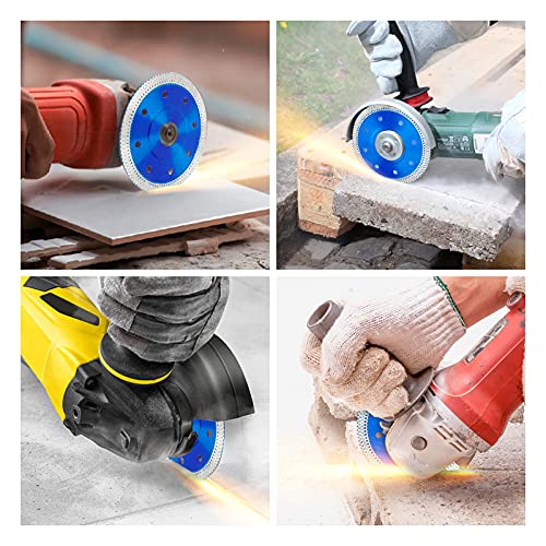 SUNJOYCO 3 Pcs 4.5 Inch Diamond Saw Blade, Super Thin Wet/Dry Cutting Blade for Marble Granite Porcelain Tile Ceramic, Angle Grinder and Tile Saw, Circular Saws Masonry Saws Cutoff Cutters - Thumbnail 6