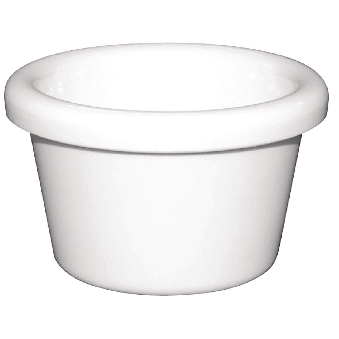 Olympia Kristallon Melamine Plain Ramekins White 63mm (12 pack)