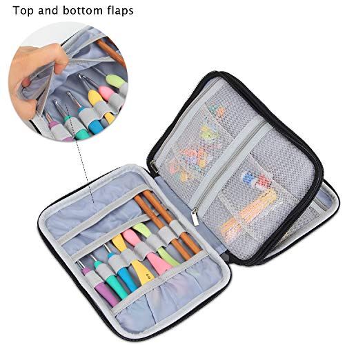 image for Damero Crochet Hook Case, Travel Storage Bag for Swing Crochet Hooks, 