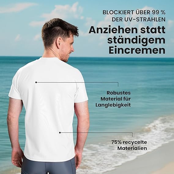 iQ-UV koszulka uv Mężczyźni T-shirt Ochrona Uv 300 Loose Fit Watersport 94