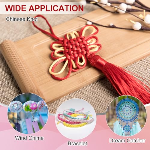 Cordón de nylon para pulseras en carrete de 109 yardas para artesanías hechas a mano 7