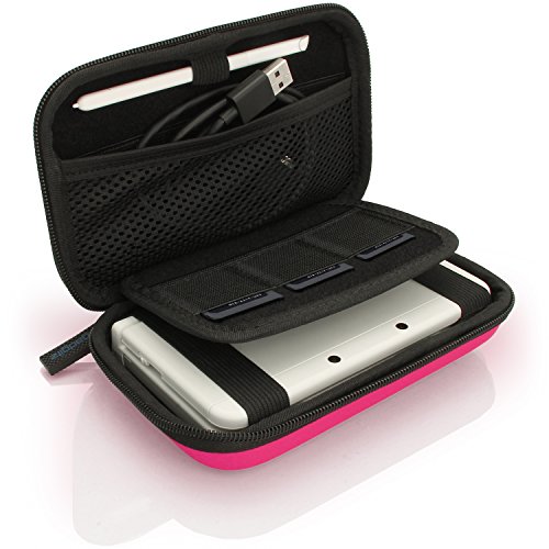 iGadgitz U3607 - EVA Funda Rígida de Viaje Compatible con Nintendo 3DS (NO para 3DS XL) - Rosa