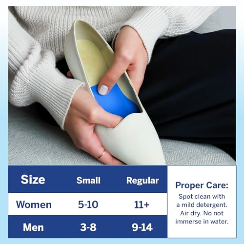Image of Powerstep Metatarsal Pads for Women and Men, Ball of Foot Cushions, Blue, Small, 1 Pack