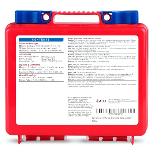 Care Science First Aid Kit, 110 Pieces | Professional Use for Travel, Work, School, Home, Car, Emergency, Survival, Camping, Hiking, and More - Image 10