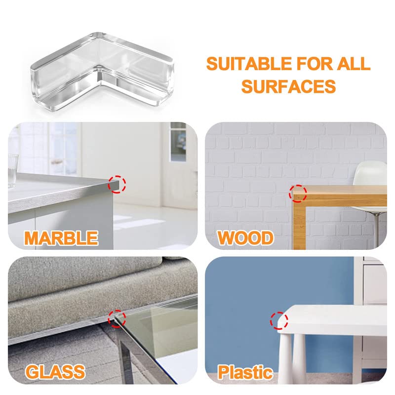 Image of Woohome Corner Protector for Baby (Pack of 12) - Soft Transparent Table Corner Guards & Edge Protectors for Sharp Edges, Furniture & Bed Corners - Baby Proofing Safety Set for Kids & Toddlers
