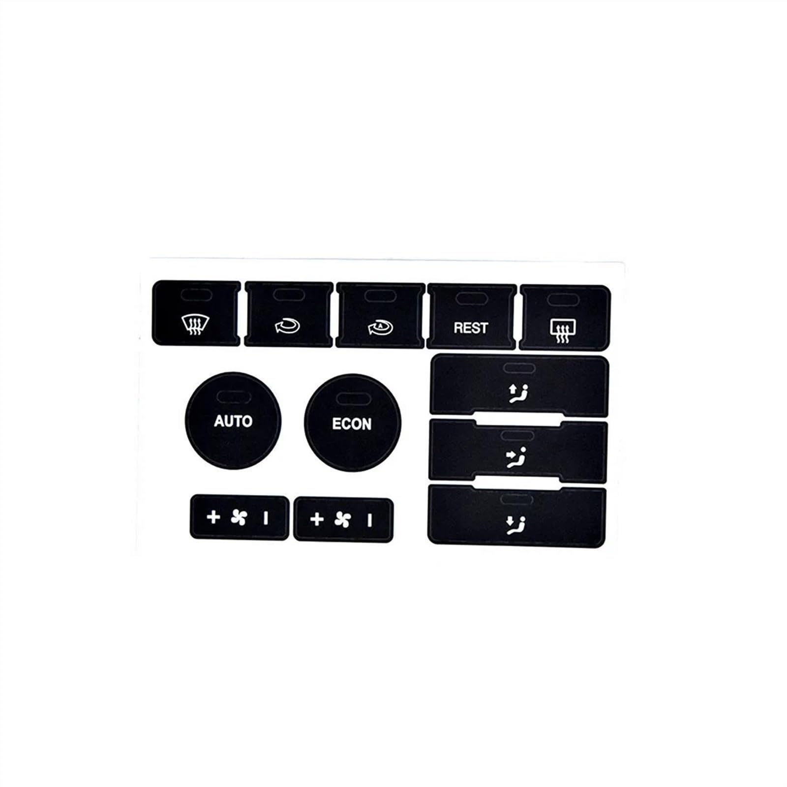 Car Switch Cover Compatible with Vw for Touareg 2004-2009 Car Steering Wheel Windows Headlight Climate Switch Worn Button Stickers(5)