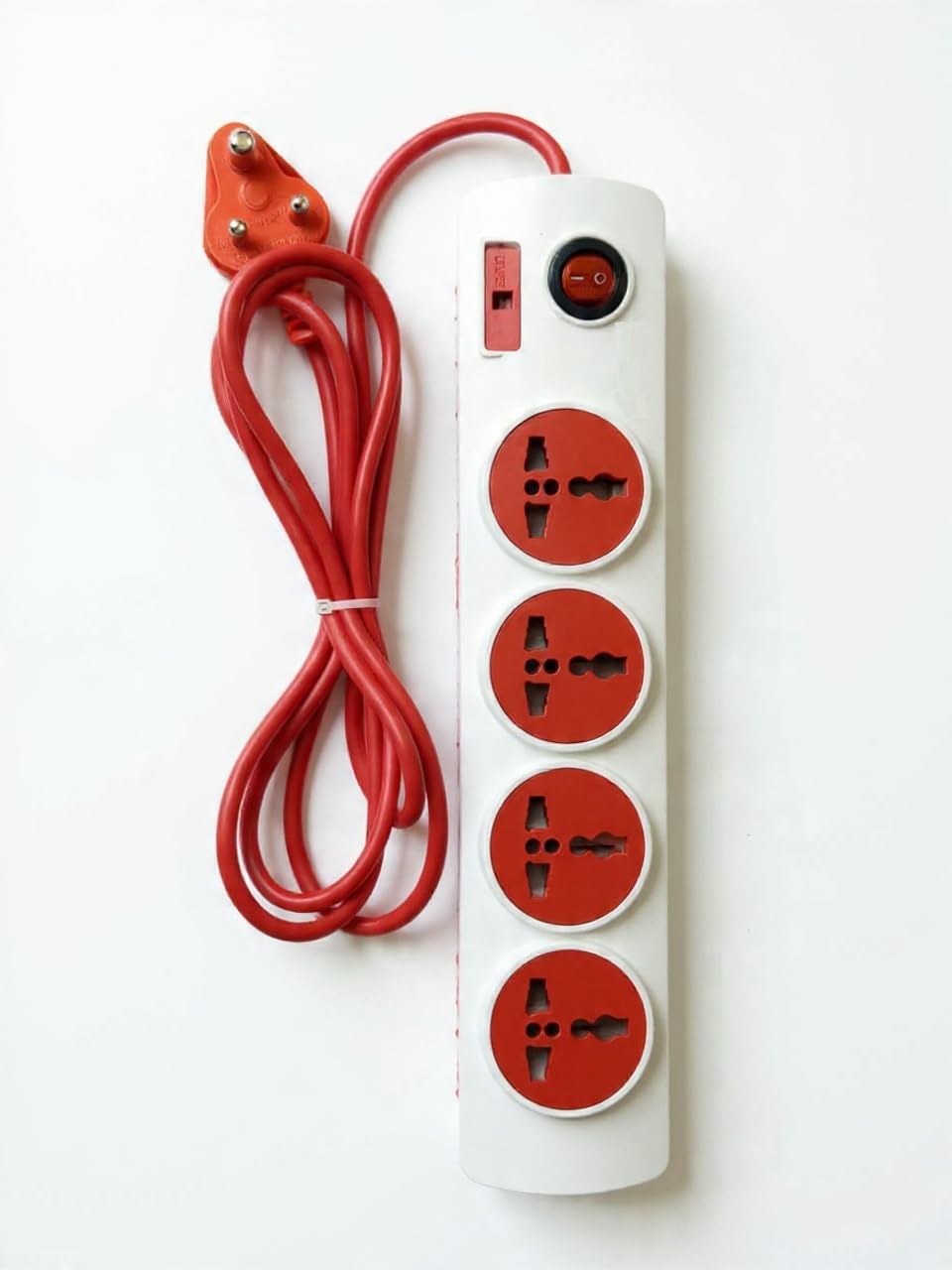 Extension Board 10Amp Output 250 Volts with 2 Mtr Extension Cord & Surge Protector | Master Switch, Safety Shutter, 4 International Sockets | Multi Plug Travel Adapter for Home and Office use-image-16